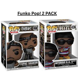 NEW - Funko Pop! 2 Pack: Tupac #446 & B.I.G #436